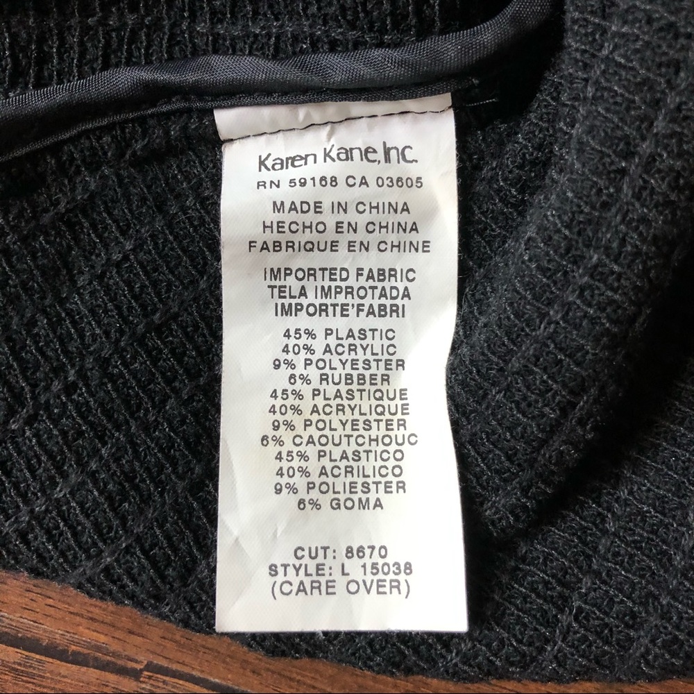 Vtg. Karen Kane Black Sequin Top - Picture 10 of 12